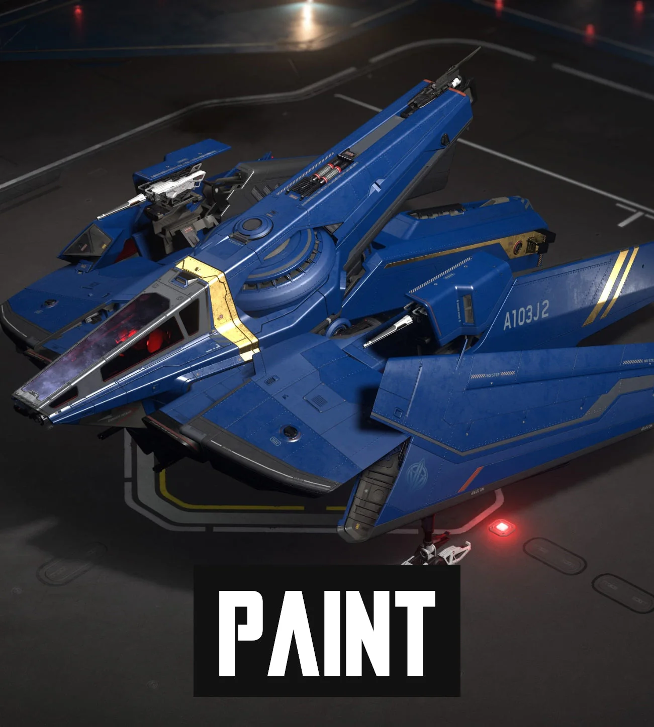 Hawk - Invictus Blue and Gold Paint